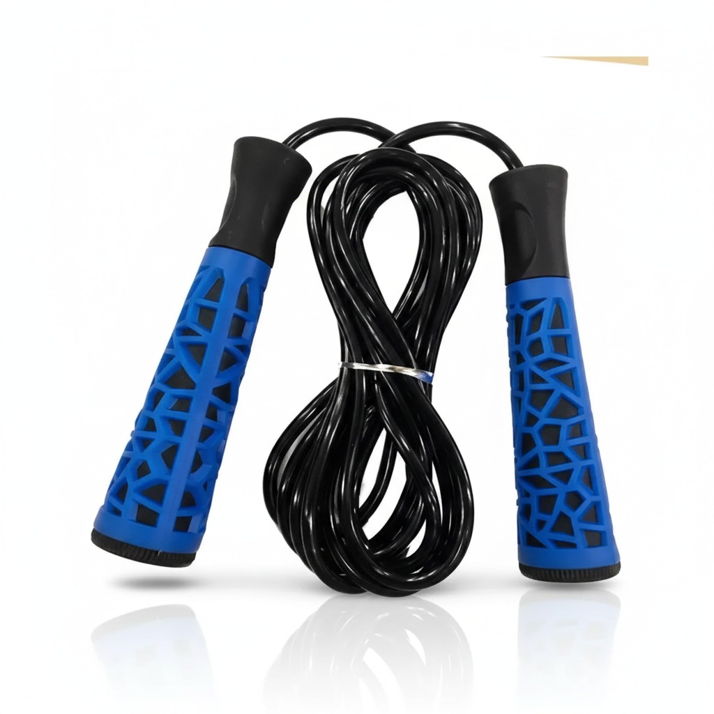 Soga de Salto Power Tech Cable de PVC Mango Antideslizante y Rodamientos