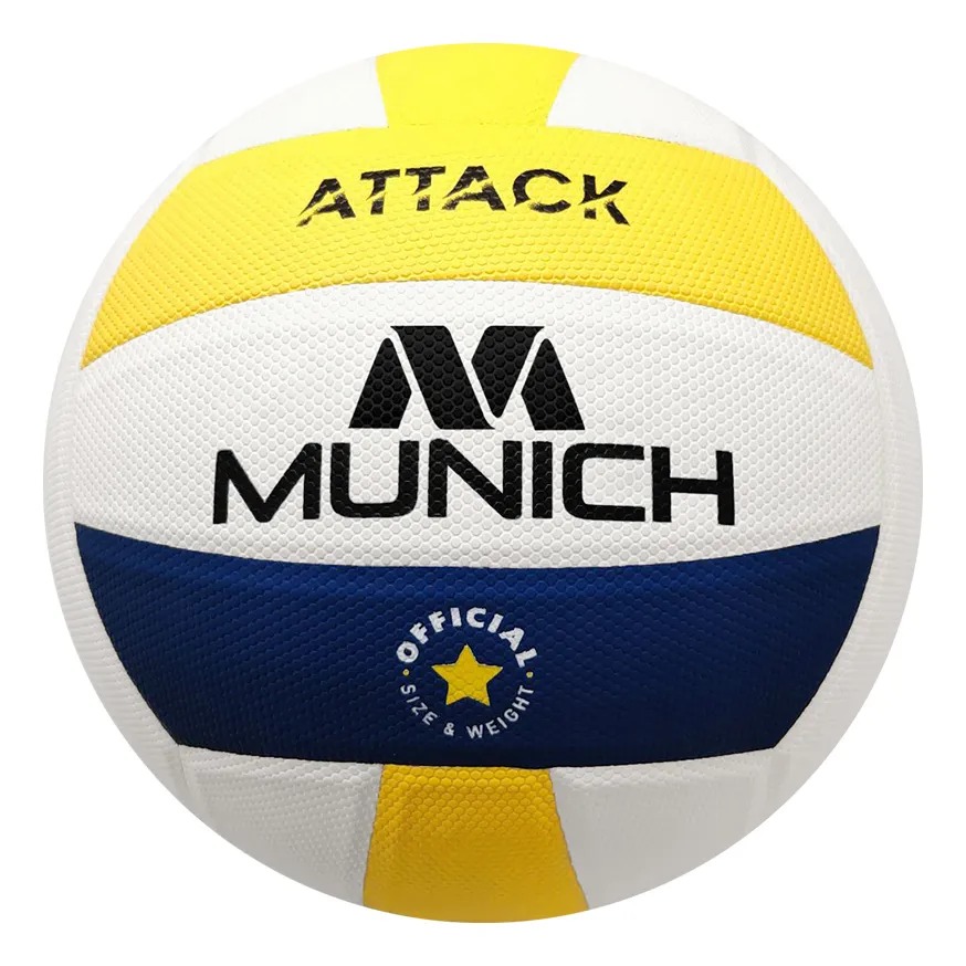 [ATTACK025 T5] Pelota de Voley Munich Attack (Amarillo Azul Blanco)