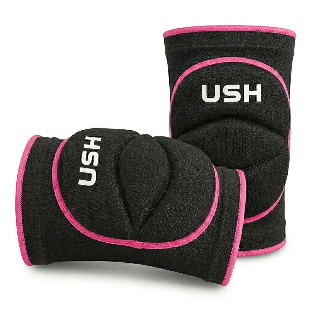[03-139] Rodillera de Voley USH (XXS, Negro Rosa)