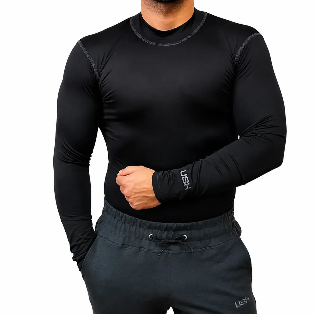 Remera Termica USH Negra Adulto (S)