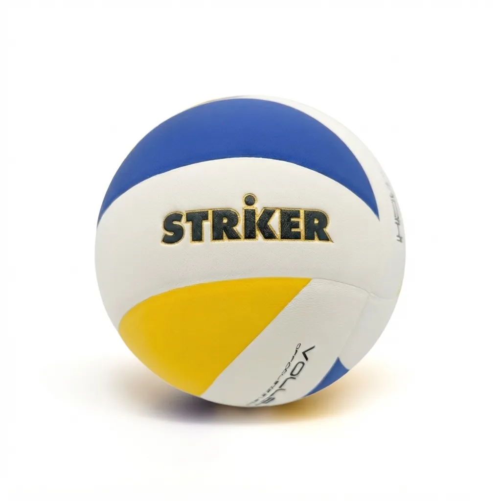 [4075/1] Pelota de Voley Striker PU Laminada (Amarillo Azul Blanco)