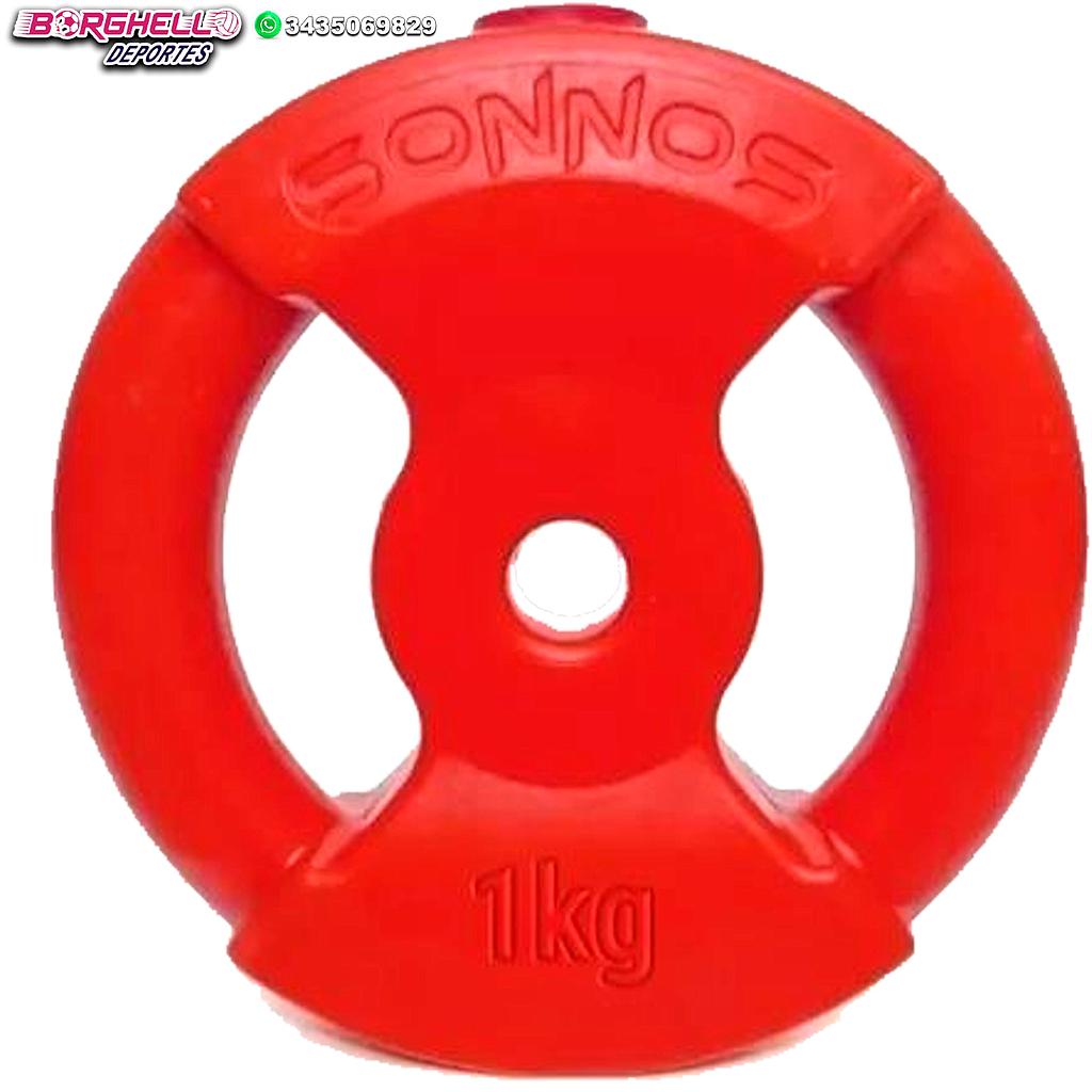 DISCOS PVC  (CON MANIJA) ROJO